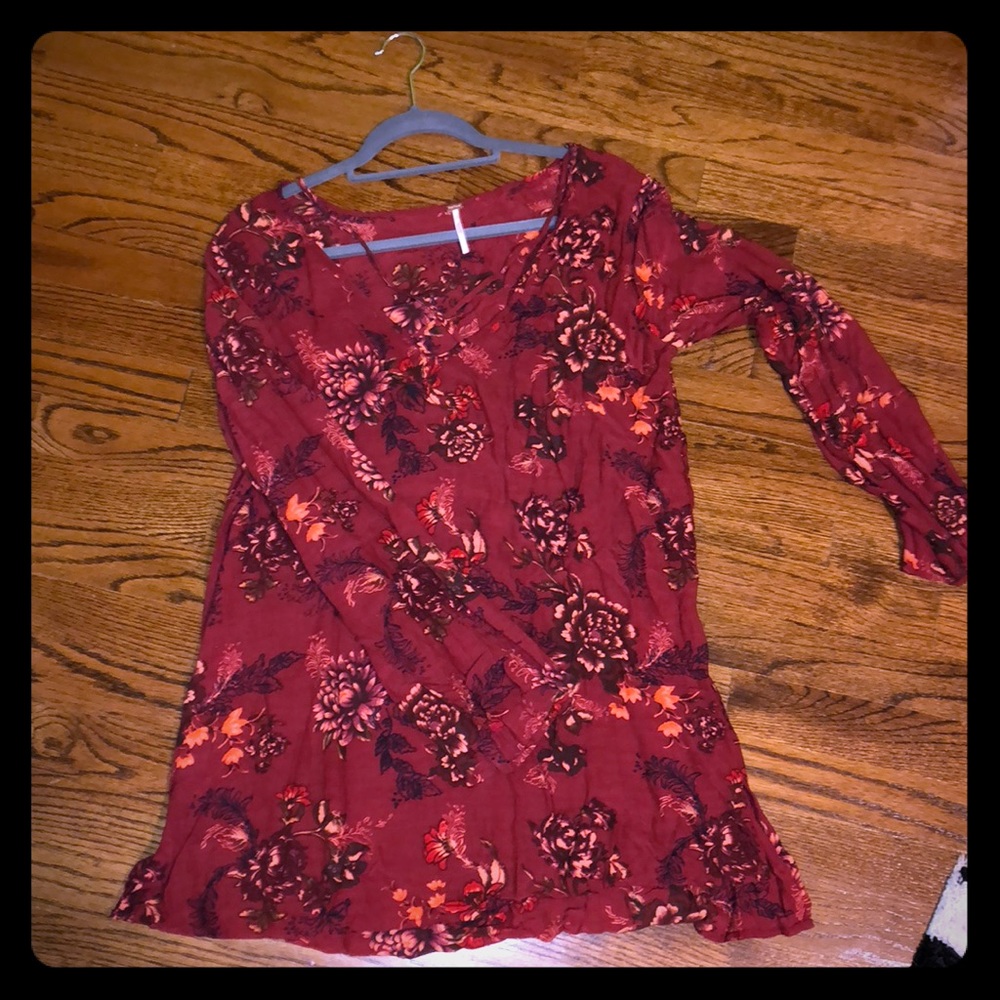 Free people long sleeve floral tunic - Picture 3 of 6